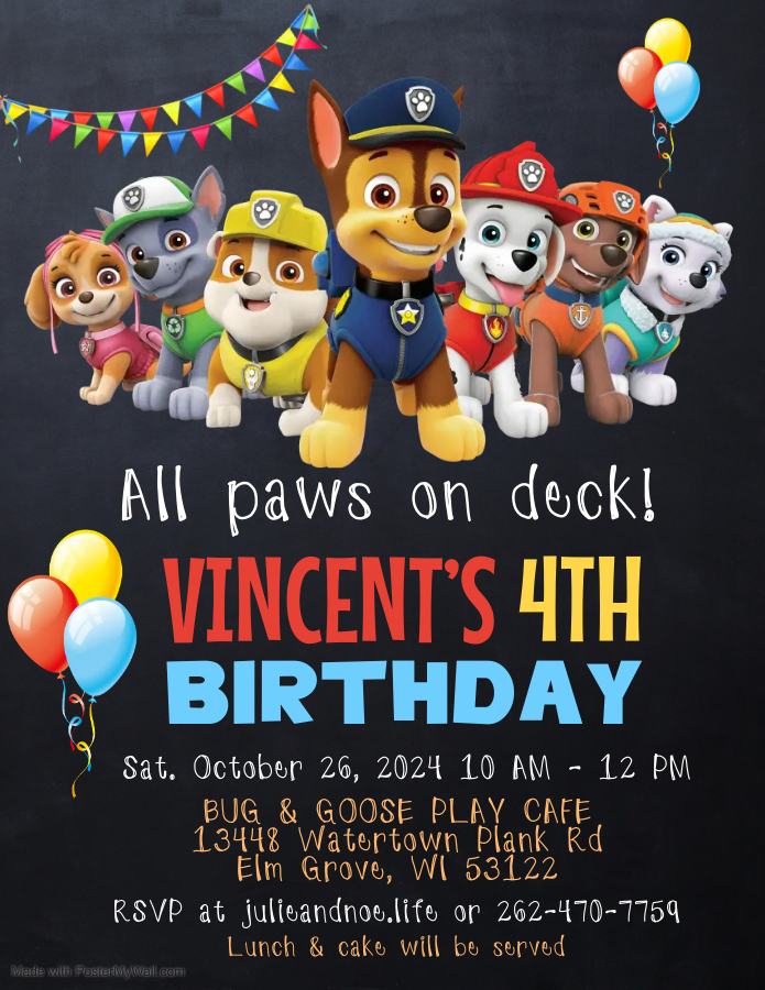 Vincent's 4th Birthday Pawty!
